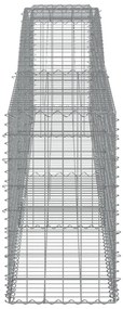 Cestos gabião arqueados 9 pcs 400x50x80/100cm ferro galvanizado