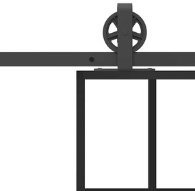 Porta deslizante c/ conj ferragens 102x205cm vidro ESG/alumínio