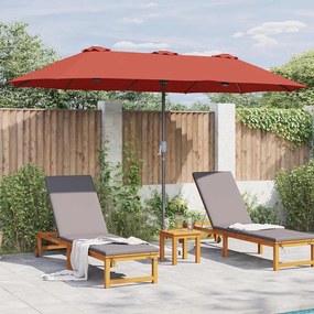 Guarda-sol de Jardim Terracota 380 x 196 x 235 cm