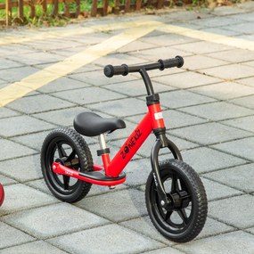Bicicleta sem Pedais para Crianças acima de 3 Anos com Assento e Guiador Ajustáveis Bicicleta de Equilíbrio Infantil com Estrutura de Aço 89x37x55-60c