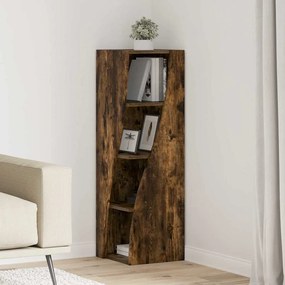 vidaXL Armário de canto Carvalho Defumado 32x32x102cm