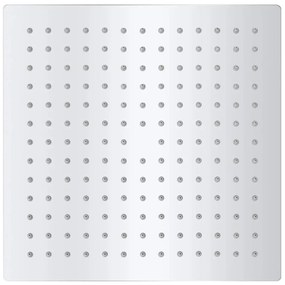 Cabeça de chuveiro quadrada em aço inoxidável 25x25 cm