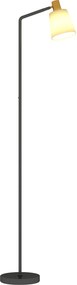 Candeeiro de pé para sala de estar 45 x 21 x 148 cm com cabeça giratória a 350°, candeeiro de pé moderno com 3 temperaturas de cor, preto