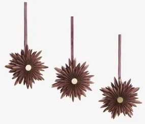 Pack De 3 Enfeites De Natal Em Papel Livois Castanho Castor - Sklum