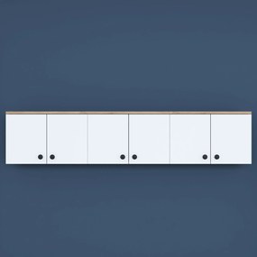 Armário Multiusos EA103 – Nogueira/Branco – 179,6x43,6x37,5 cm