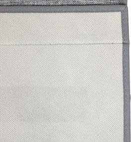 Conjunto 2 caixas de arrumação com tampa articulada 38 x 25 x 26,5/35 cm cinzento