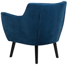 Poltrona em veludo azul marinho DRAMMEN Beliani