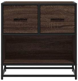 Mesa cabeceira carvalho castanho 60x31x60 cm madeira trabalhada