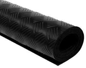 Tapete de borracha antiderrapante estriado 1,5x4 m 3 mm