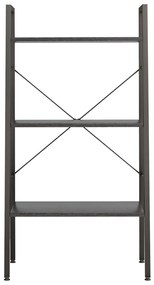 Estante de pé 3 prateleiras 56x35x108 cm preto