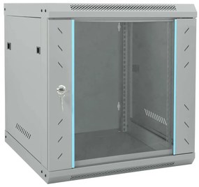 vidaXL Armário de Rede com armazenamento Cinzeto 53 x 60 x 60 cm Aço