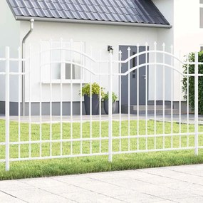 vidaXL Cerca para Jardim Branco 165 cm Aço com Revestimento em Pó