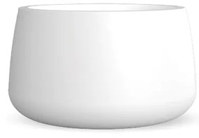 Vaso de flores colorido redondo Polietileno CASA, JARDIM, RESTAURANTE, BAR CAMELIA 80 (ø79 x 46,5cm) - Branco