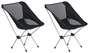 47797 vidaXL Cadeiras campismo dobráveis c/ saco 2 pcs 54x50x65 cm alumínio