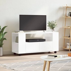 vidaXL Móvel de TV 102x34,5x43 cm derivados madeira branco brilhante