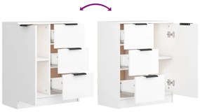 Aparadores 2 pcs 60x30x70 cm derivados de madeira branco