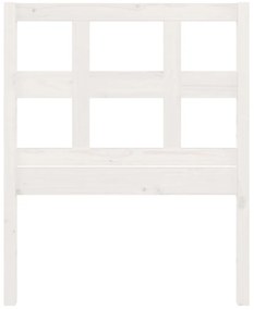 Cabeceira de cama 80,5x4x100 cm madeira de pinho maciça branco