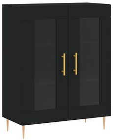Armário alto 69,5x34x180 cm derivados de madeira preto