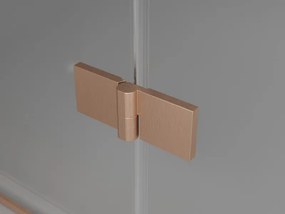 Mexen Mist-F Duo cabine de duche dobrável 80 x 80 cm, transparente, cobre escovado - 8A6-080L-080P-65-00