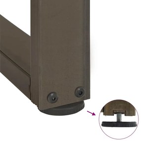 Pés de mesa de bar em forma de T, 2 peças, preto, 40x35x(90-91) cm, aç