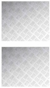 vidaXL Degrau Retangular 2 pcs Prateado 60 x 50 cm Alumínio