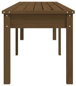 Banco de jardim com 2 lugares pinho maciço castanho-mel