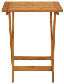 3 pcs conjunto de bistrô vime PE e madeira maciça cinzento