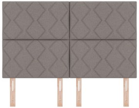 Cabeceira Design de Blocos em Diamante Taupe 160 cm Tecido