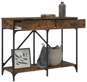 Mesa consola 100x39x78,5 cm derivados madeira carvalho fumado