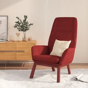 vidaXL Cadeira de descanso tecido vermelho tinto