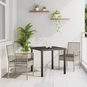 Cadeiras de Jardim vidaXL 2 pcs com Almofadas Cinza Claro Vime