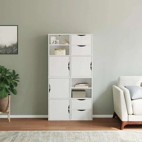 Móveis de apoio 4 pcs ODDA pinho de madeira maciça branco