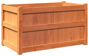 Vasos/floreiras de jardim 2 pcs pinho maciço castanho cera