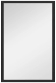 HOMCOM Espelho de Parede Retangular 60x40 cm Moldura em Madeira Preta Ideal para Casa de Banho Sala ou Quarto | Aosom Portugal