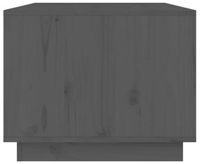 Mesa de centro 80x50x40 cm madeira de pinho maciça cinza