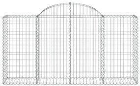 Cestos gabião arqueados 7pcs 200x50x100/120cm ferro galvanizado