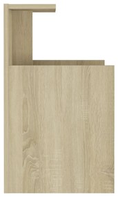 Mesas cabeceira 2 pcs derivados de madeira carvalho sonoma
