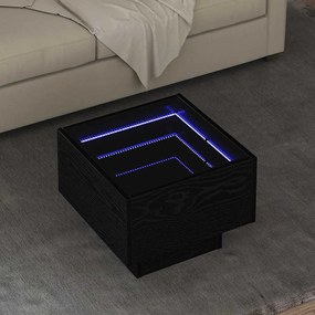 vidaXL Mesa de centro Carvalho preto 40 x 40 x 30 cm