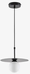 Lâmpada De Teto Para Casa De Banho Com Bola De Cristal Jorien Preto - Sklum