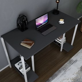 Secretária Academy – Branco e Antracite – 125,2x60x73,8 cm