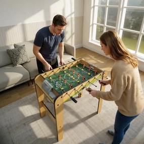 Matraquilhos para Crianças em Madeira com 2 Marcadores 6 Punhos 18 Jogadores 6 Varas e 2 Bolas 75x66x75 cm Madeira