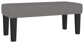 Cama boxspring com colchão 120x190 cm tecido cinzento-escuro