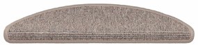 Tapetes de escada adesivos 15 pcs 56x17x3 cm bege-escuro