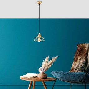 Candeeiro Chandelier Dopo – Dourado Brilhante – 20 x 20 x 114 cm