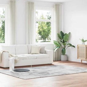 vidaXL Tapete shaggy de pelo alto NAVARRA 200x290cm cinzento prateado