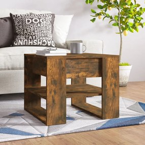 Mesa de centro 55,5x55x45 cm madeira processada carvalho fumado