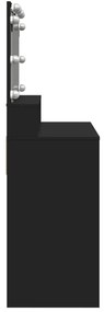 Toucador com LED 80x41x134,5 cm preto