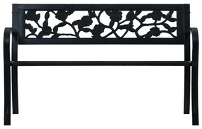 Banco jardim 125 cm aço preto