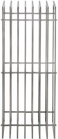 Suporte para lenha Irving em aço inoxidável 50 x 100 x 40 cm Prateado
