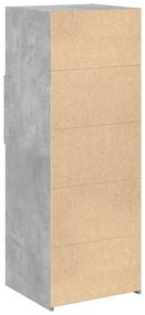 Armário alto 45x42,5x124 cm derivados de madeira cinza cimento